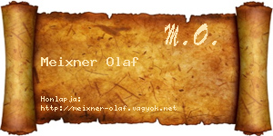 Meixner Olaf névjegykártya